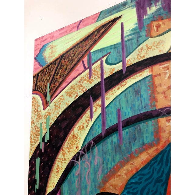 "Everybody Wants to Rule the World" Contemporary Original Abstract Acrylic Painting by Albert Leon Sultan For Sale In New York - Image 6 of 13