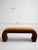 A 1980’s Post Modern waterfall bench newly reupholstered in a plush copper colored mohair. The rounded silhouette is...
