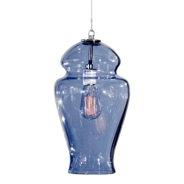 Gala Pendant Light from the Versuvius Collection in Stell Blue For Sale