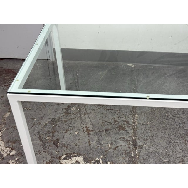Room & Board Parsons Tempered Glass + Metal Frame Dining Table For Sale - Image 10 of 12