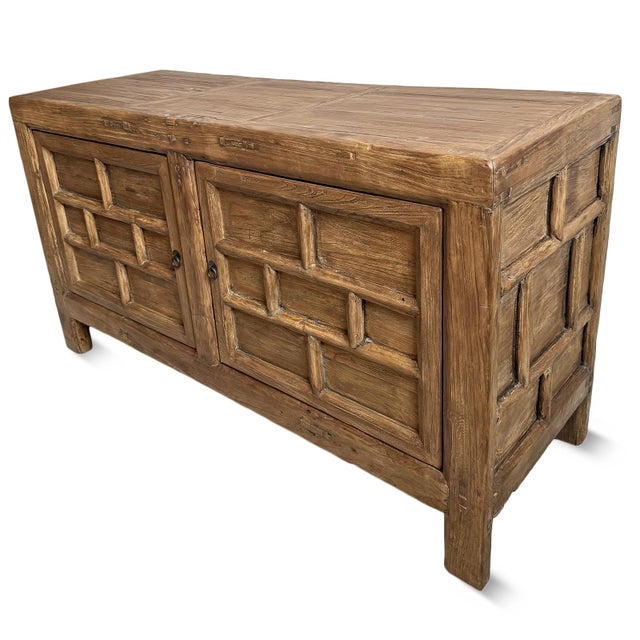 Antique Brick Elm Sideboard For Sale - Image 9 of 10