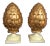 Modern Gold Leaf Finials- A Pair For Sale