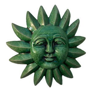 French Glazed Terracotta Sunburst by Anduze