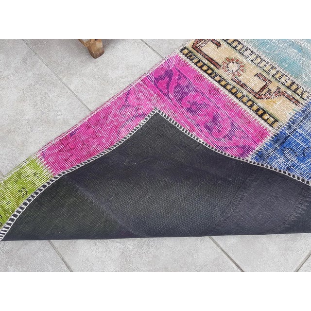 Mid 20th Century Bohemian Anatolian Wool Runner Rug For Sale - Image 9 of 10