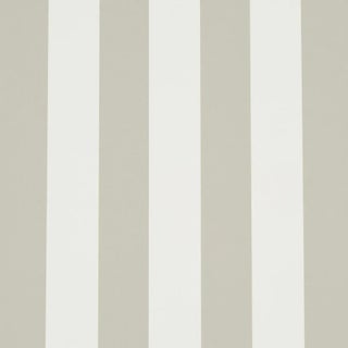 Schumacher Emma Stripe Wallpaper In Stone For Sale
