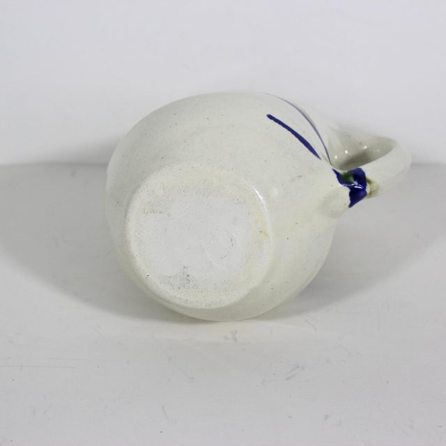 Vintage Studio Pottery Pitcher Milk Bag Holder Jug Vase For Sale - Image 6 of 8