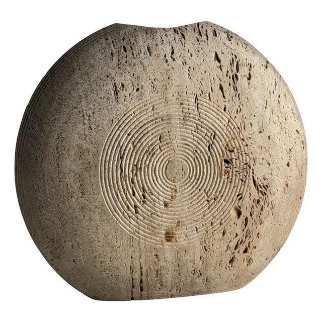 Italian Travertine Vase attributed to P. A. Giusti and Egidio Di Rosa for Up&Up, 1970s For Sale - Image 16 of 16