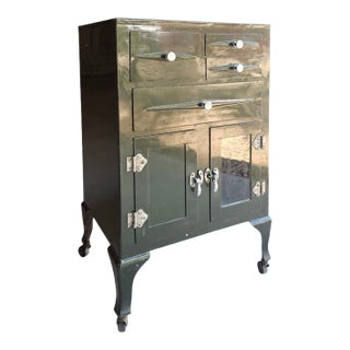 Small Vintage Steel Medical Cabinet 1930s For Sale