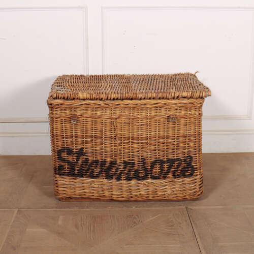 English Wicker Log Basket, 1890s For Sale - Image 4 of 10