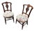 Antique Pair of Wooden Carved Accent Chairs With Central Medallion Detail For Sale