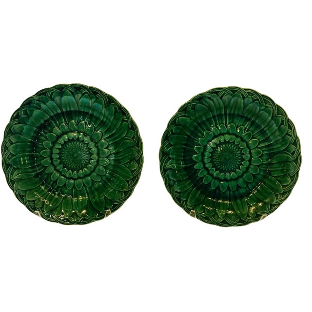 Wedgwood 19th Century Majolica Sunflower Plates - a Pair For Sale In Dallas - Image 6 of 6
