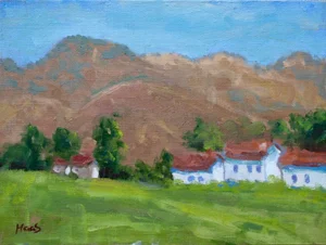 Hidden Valley Hills Golf Course – Southwestern Desert Oil Painting