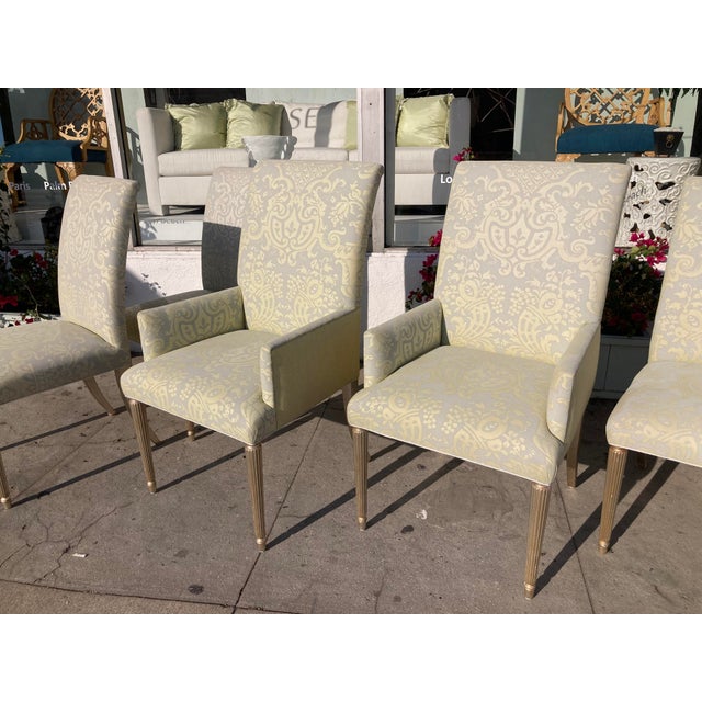 Fortuny Fortuny Dining Chairs With Silver Leaf Finish - Set of 6 For Sale - Image 4 of 13