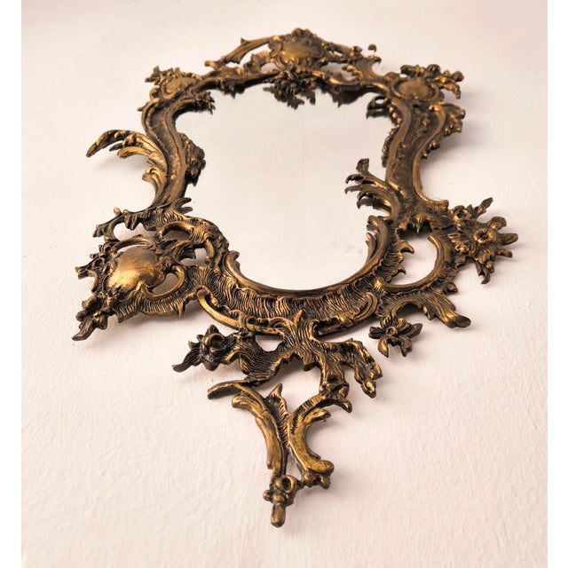 Glass Louis XV Style Bronze Mirror For Sale - Image 7 of 11