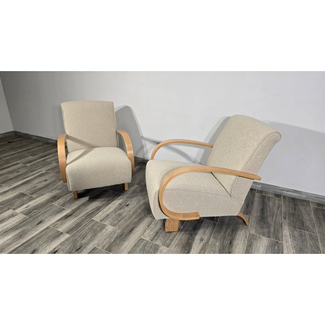 Art Deco Lounge Chairs from Jindřich Halabala, 1950s, Set of 2 For Sale - Image 4 of 10