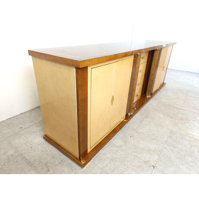 Vintage Lacquered Goatskin Credenza, 1970s For Sale - Image 15 of 16