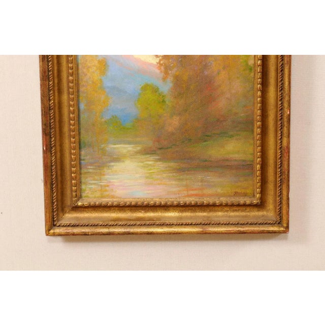 A Romantic Landscape Oil Painting For Sale - Image 4 of 7