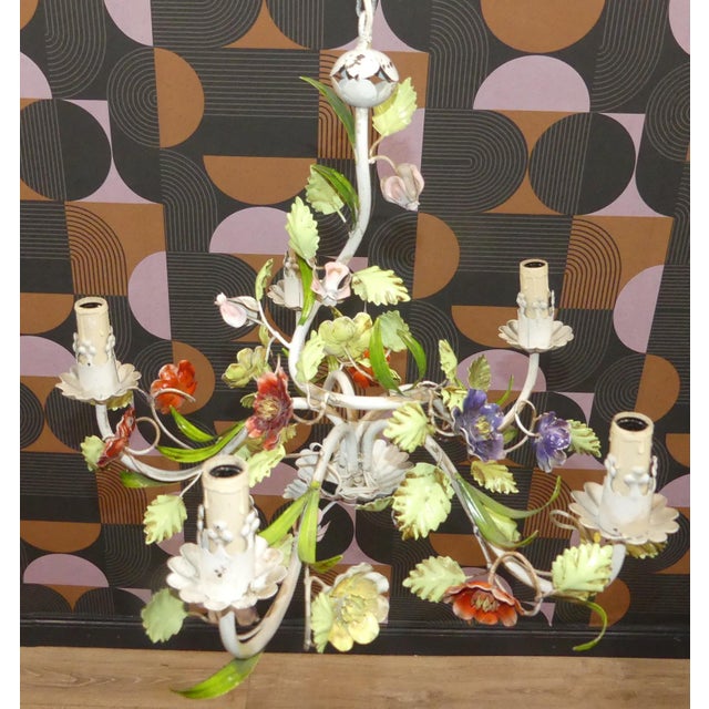 Vintage Chandelier in Metal, 1970s For Sale - Image 6 of 12