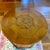 Wood 1970s Round Top Hexagon Two Door Cabinet End Table With Brass Ring Pulls and Leg Caps For Sale - Image 7 of 10