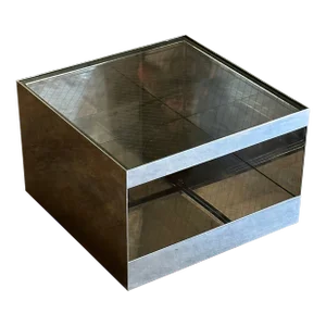 1980s Joe d'Urso Safety Wire Glass Side Table for Knoll, Model 6022t