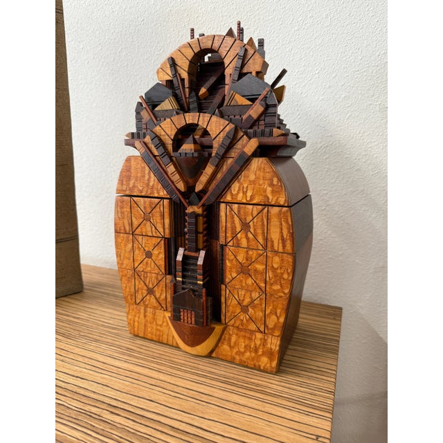 Late 20th Century Late 20th Century Exquisite Po Shun Leong Exotic Wood Jewelry Box For Sale - Image 5 of 12