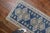 Blue Vintage Denim Blue Geometric Turkish Runner - 2'4" x 11'10" For Sale - Image 8 of 9