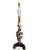 Beautiful wood ancanthus leaf table lamp. Frederick Cooper lamp shade.