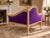 Late20C Artisan Louis XVI Gold Purple Beech Settee For Sale - Image 9 of 10
