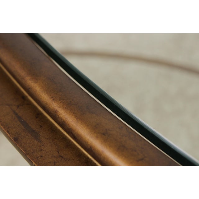 Oval Glass Top Decorator Coffee Cocktail Table For Sale - Image 11 of 15
