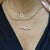 2020s Curved Double Bar 14k Gold Station Necklace 0.25 CTW Round Diamond For Sale - Image 5 of 6