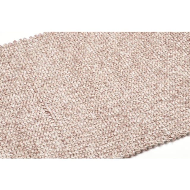 Late 20th Century Contemporary Dhurrie Gift-Sized Beige & Ivory Wool Rug by Rug & Kilim India For Sale - Image 5 of 5