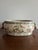 Large vintage ceramic jardinière featuring a charming bird-and-berry motif with leafy branches, flowers, insects, and...