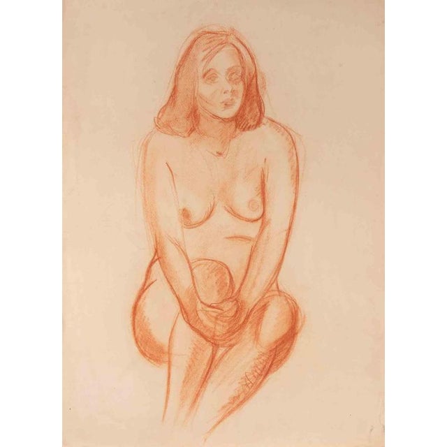 Modern Robert Santerne, Nude, Pastel Drawing, 1960s For Sale - Image 3 of 3