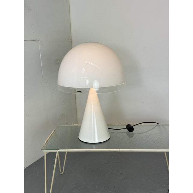 Mid-Century Modern Modernist Italian Space Age Mushroom Shape Table Lamp by Harvey Guzzini for Guzzini, 1970s For Sale - Image 3 of 13