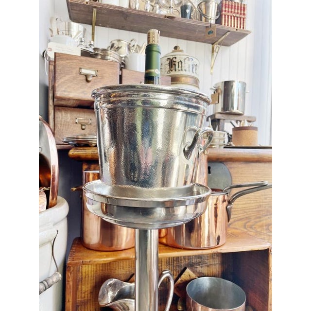 Vintage Silver Plated Hotel Champagne Bucket and Stand Chairish