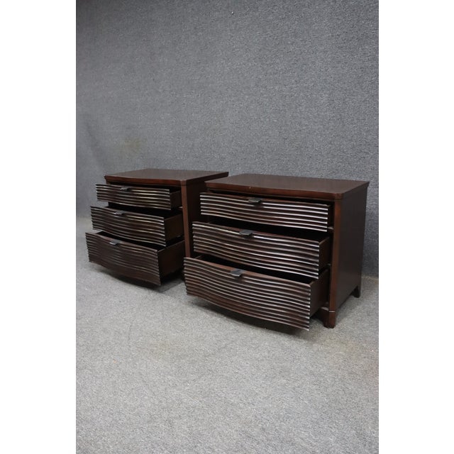 Brownstone Furniture Reeded Front Nightstands – Pair For Sale - Image 12 of 13