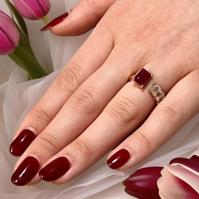 2010s Natural Ruby Sapphire Ring 6.5 14k W Gold 3.64 TCW Certified For Sale - Image 5 of 18