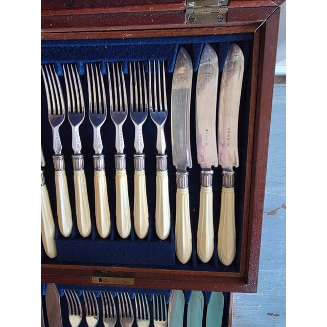 Antique Sheffield Fish or Dessert Set for Twelve For Sale In San Antonio - Image 6 of 9