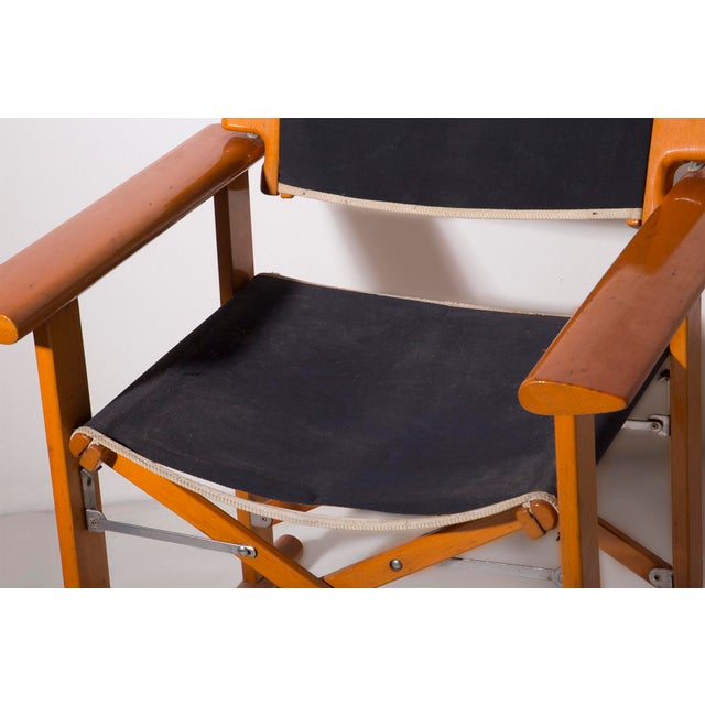 Black Hollywood Folding Armchairs attributed to Carlo Hauner for Fratelli Reguitti, 1970s For Sale - Image 8 of 10