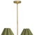2020s Regina Andrew Polly Chandelier, Natural Brass with Olive Scalloped Shade - 2 cartons For Sale - Image 5 of 7