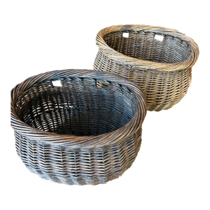 Nantucket Wicker Bicycle Baskets-Pair
