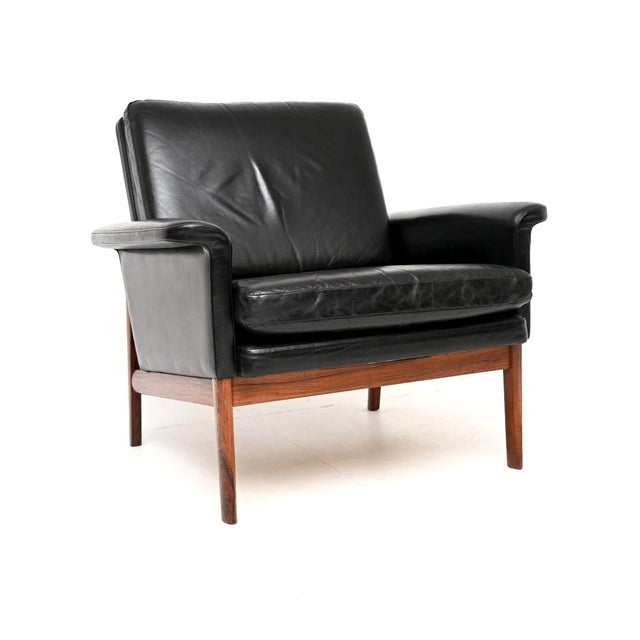 Vintage Danish Leather Chair by Finn Juhl for France & Søn, 1960s For Sale - Image 11 of 11