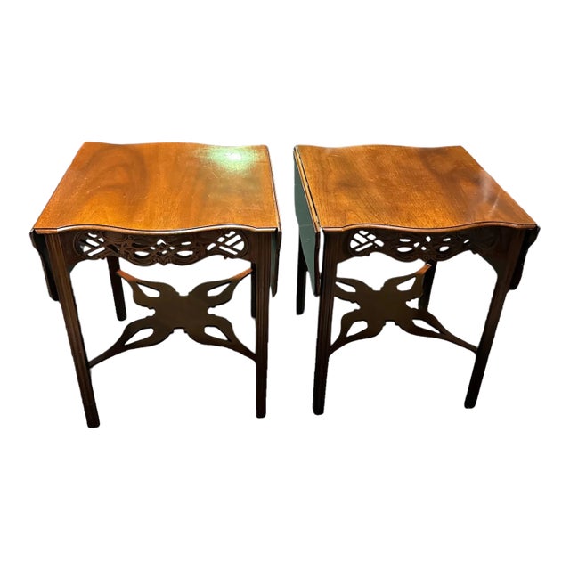 Baker Charleston Pembroke Drop Leaf Side Table - a Pair For Sale