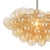 2020s Bubbles Chandelier, Brushed Nickel with Amber Glass For Sale - Image 5 of 7