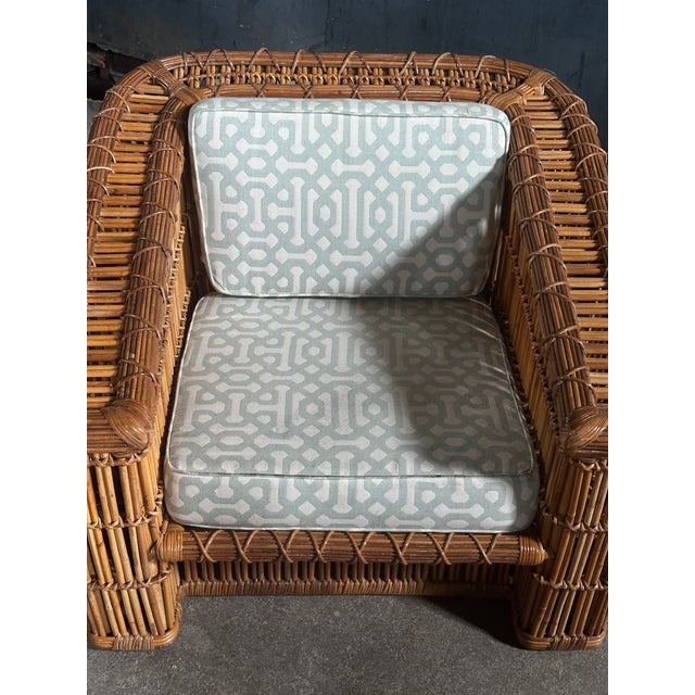 Vintage Pair of Monumental McGuire Ratten Lounge Chairs For Sale - Image 12 of 12