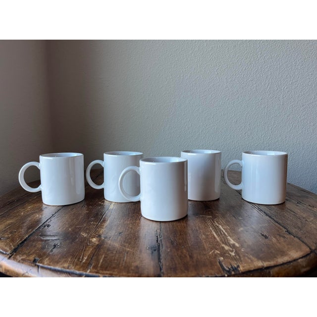 Vintage Christmas Mugs Made in Japan Set of 5 Santa Clause playing Football, Skiing and Hockey design. 4.25" width, 3"...