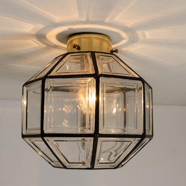 Iron & Clear Glass Flush Mounts from Limburg, 1970, Set of 2 For Sale - Image 11 of 17