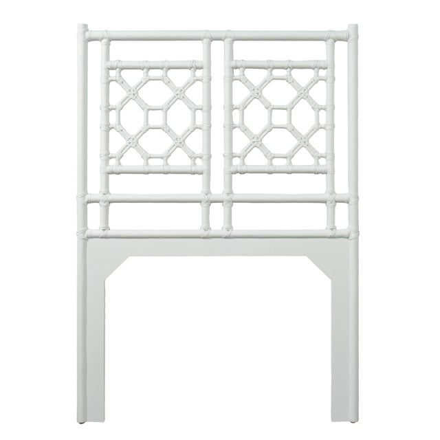 Chinoiserie Lattice Back Headboard Twin - White For Sale - Image 3 of 3