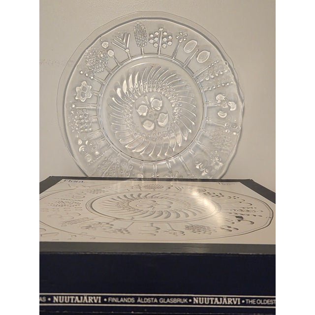 Oiva Toikka 1960s Arabia Finland Flora Crystal Serving Platter by Oiva Toikka For Sale - Image 4 of 4