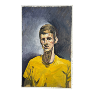 Boy in Yellow T-Shirt Acrylic Painting Unframed